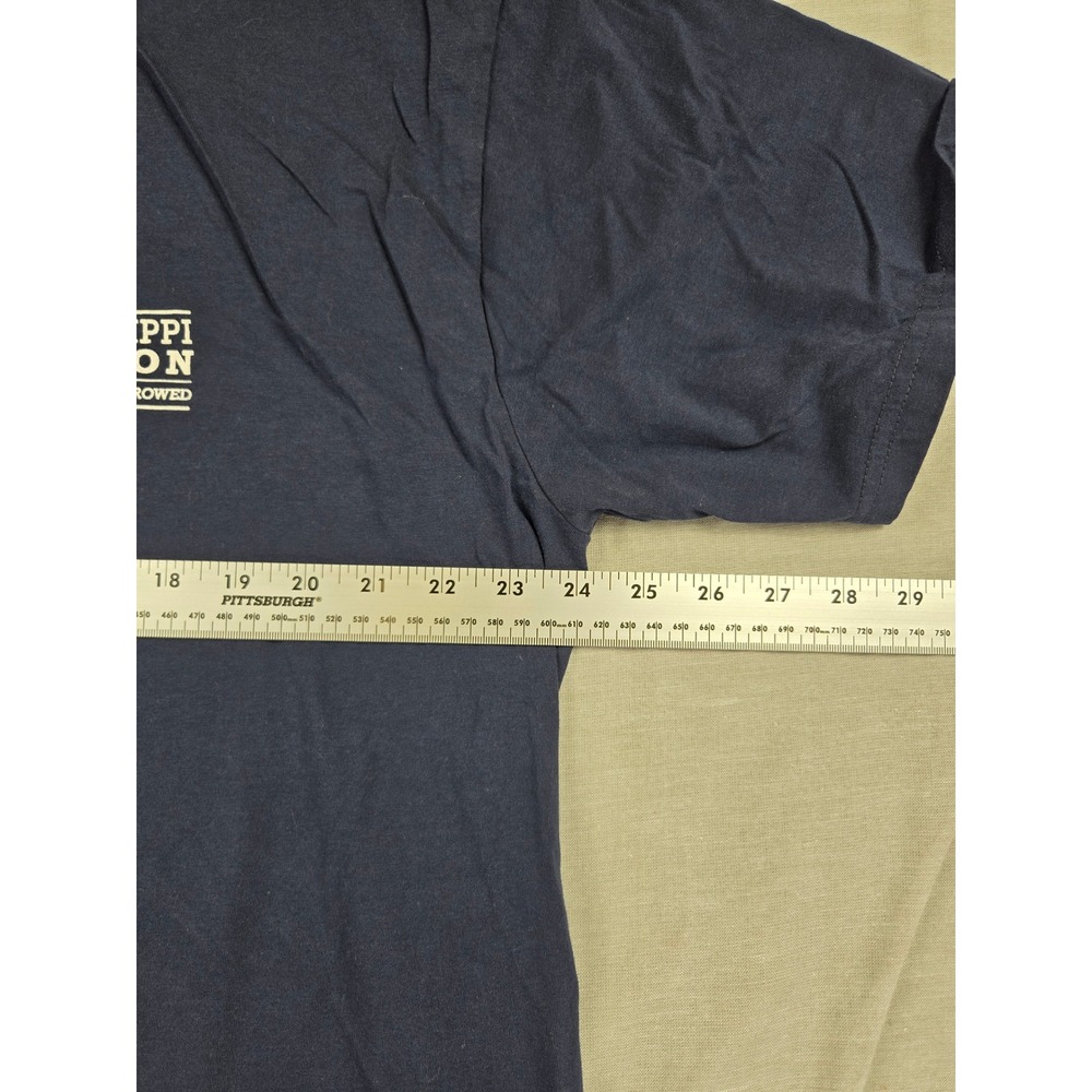 Right to Play Mississippi Million Great River Rowed Navy Graphic T-Shirt XXL - Picture 3 of 9